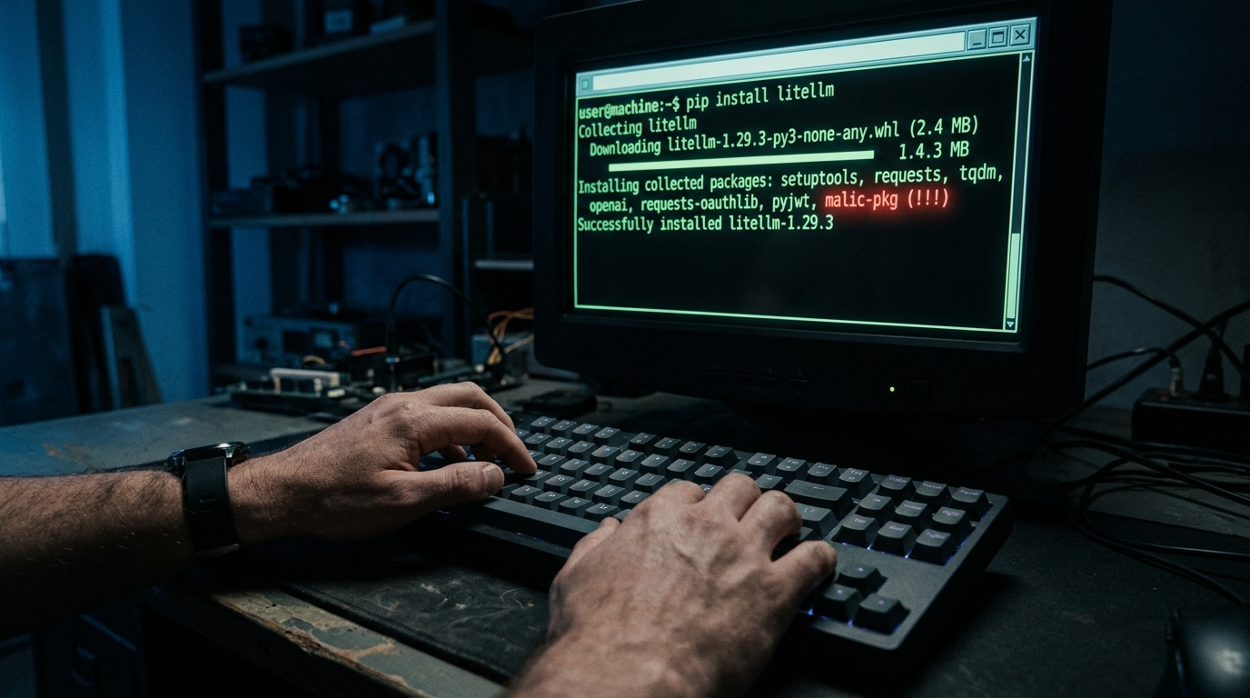 一個看似正常的 pip install，依賴樹裡藏著惡意套件——這是 TeamPCP 攻擊的核心機制