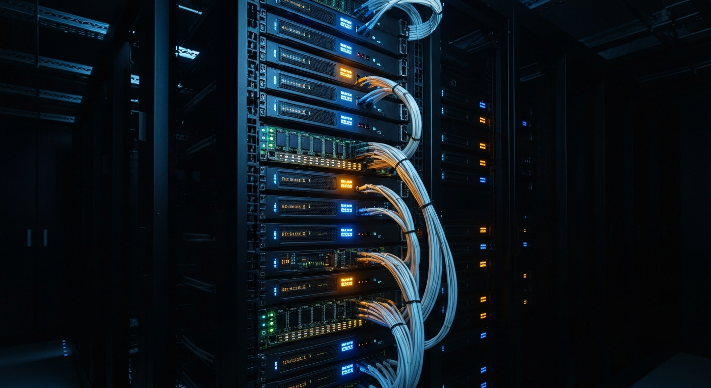 Nvidia DGX H100 伺服器機架，這類設備是 AI 基礎建設的核心，目前受關稅豁免保護