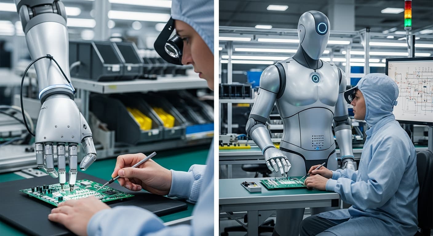 Foxconn 機器人生產線 — 台灣製造業的 AI 轉型前沿,Photo: Gemini