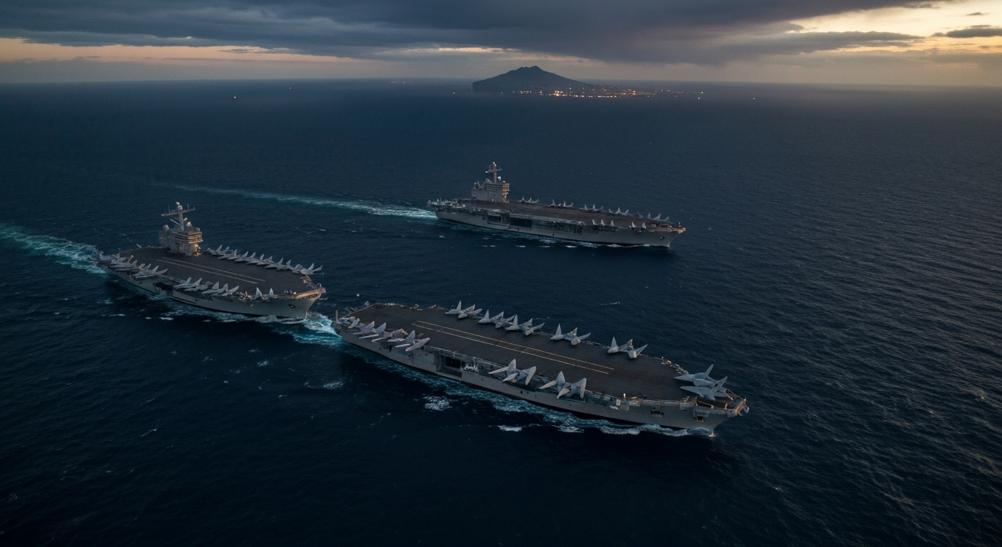 兩個航母打擊群離開太平洋前往中東，台灣海峽防衛窗口隨之縮小