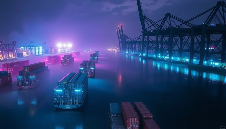 東南亞港口夜間貨運——走私路線示意